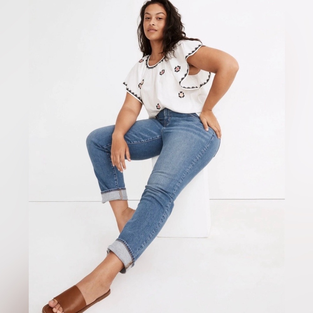 Madewell Roadtripper womens blue Slim Boy Jeans